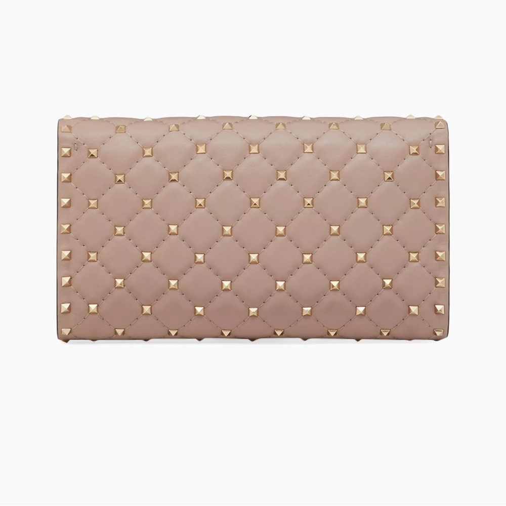 VALENTINO ROCKSTUD SPIKE NAPPA LEATHER CROSSBODY CLUTCH BAG - Picture 4 of 15